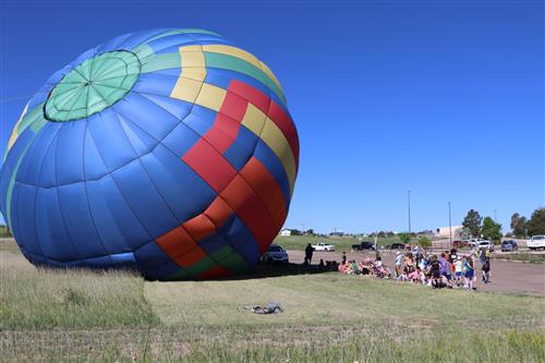 Hot air balloon inflation